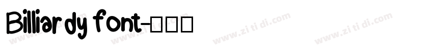 Billiardy font字体转换